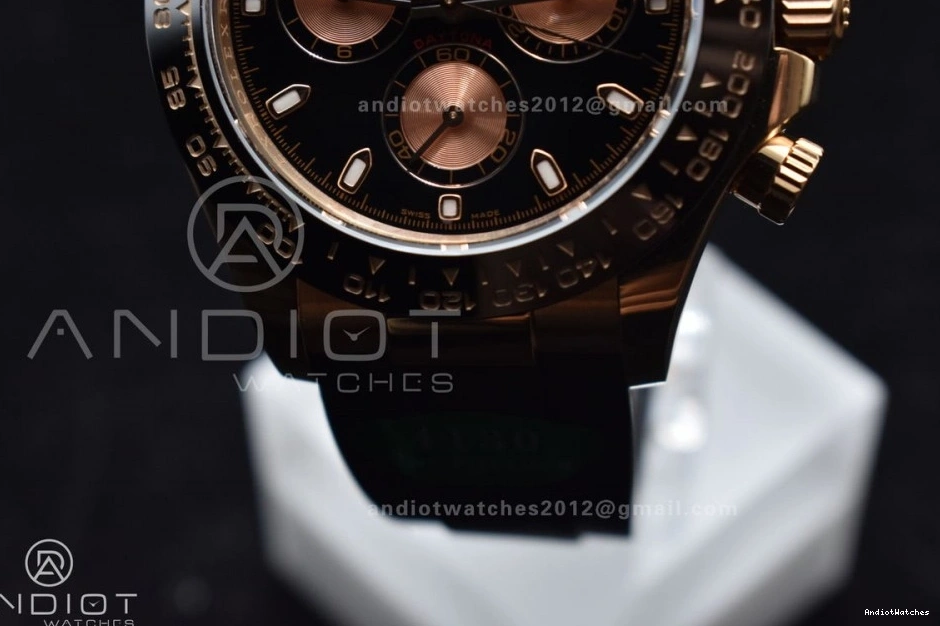 1:1 Daytona Strap SH Black Oysterflex Rubber Dial 753 116518 Edition on RG APSF Seasonal Best 0706
